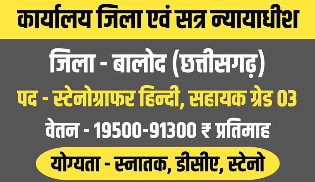 District Court Balod Recruitment 2023