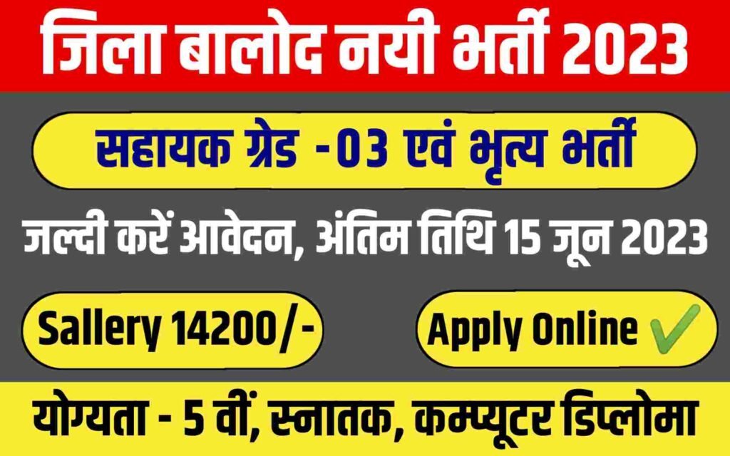 Nirvachan Vibhag Balod Recruitment 2023