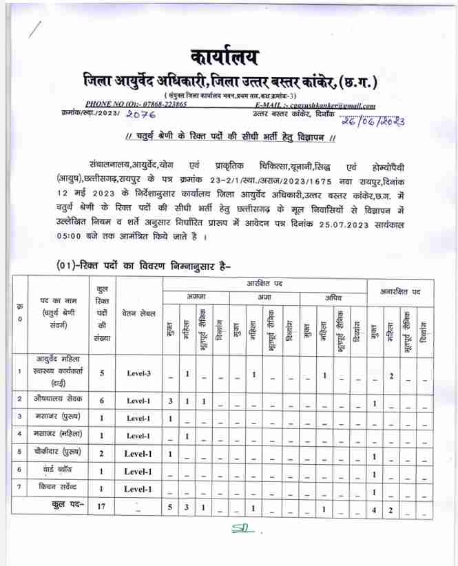 Kanker Fourth Grade Recruitment 2023