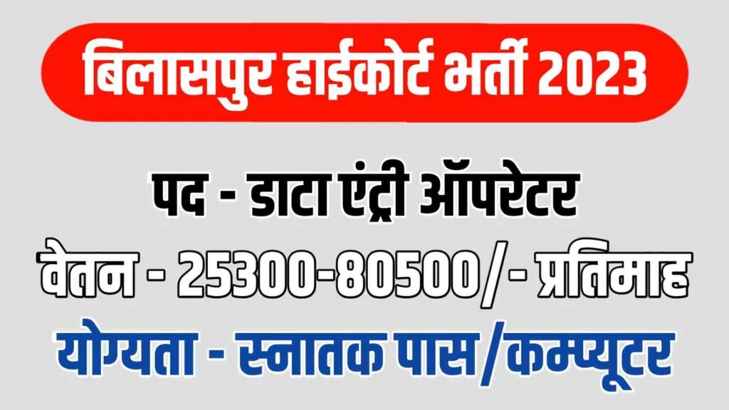 Data Entry Operator Vacancy 2023